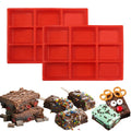 Non Stick 9 Cavity Rectangle Bars Silicone Soap Mold Maker for Caramel Bread Loaf Muffin Brownie Cheesecake Pudding Soap