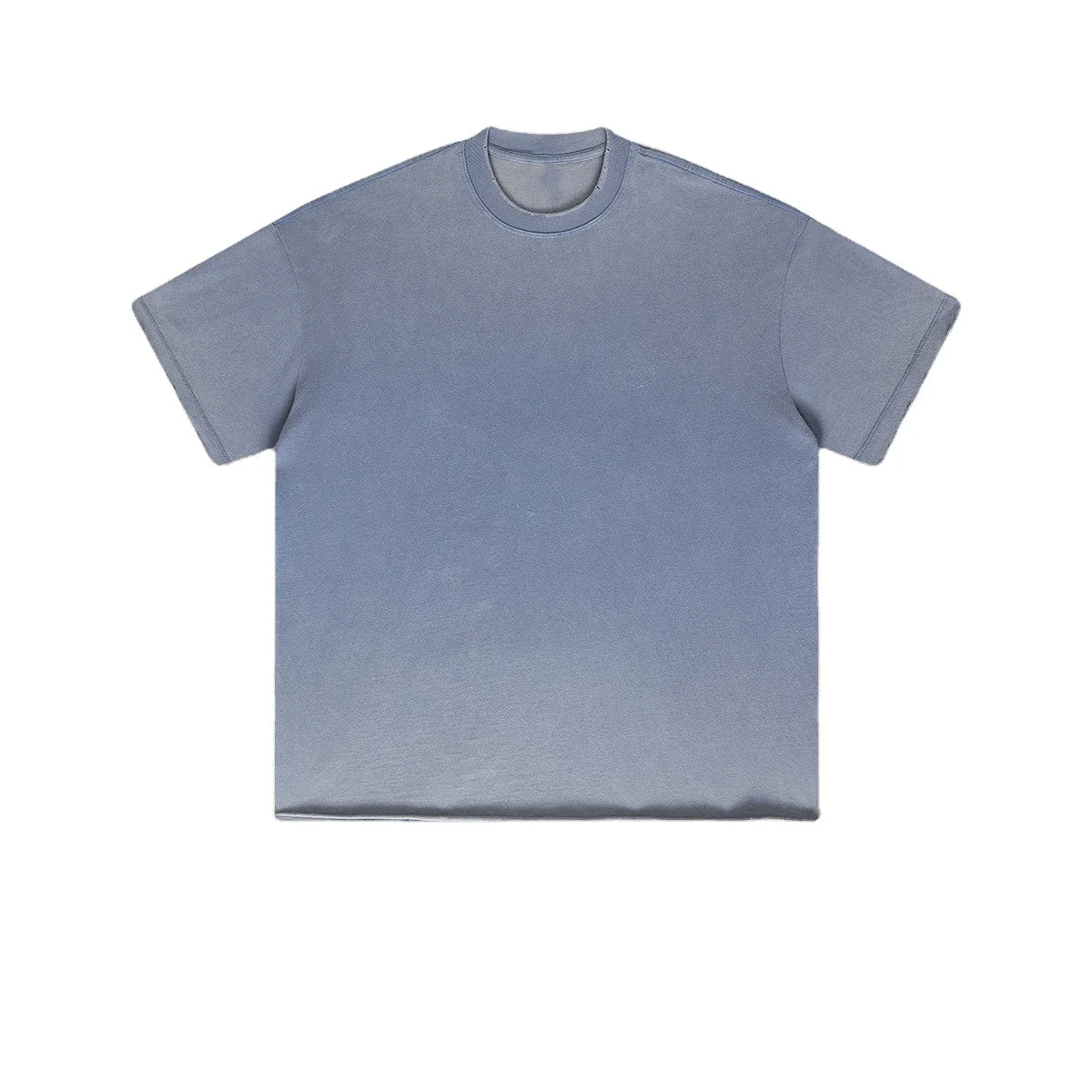 Sun Faded Custom Printing Logo Vintage Washed Spring Summer Blank Heavy Weight Distressed Gradient Short Sleeves Men's T-shirts