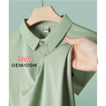 Custom High-End Breathable Pull-Frame Cotton for Polo Shirt with Seamless Lapel Embroidery Technique Short Work Clothes Printed