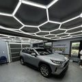 Hexagonal Honeycomb Light for Auto Garages & Repair Shops  Oil-Resistant Bright Fits Vehicle Maintenance & Repair Tasks