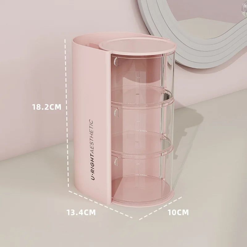 Desktop Clear Jewelry Powder Puff Organizer Storage Box Household Beauty Egg Display Stand Made Durable Plastic Cosmetic Storage