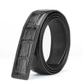 OEM ODM Custom Hand Made New Arrival Luxury Designer Men Real Genuine Crocodile Skin Leather Square Buckle  Waist Belts for Men