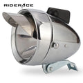 RIDERACE Retro Brim Bicycle Headlight Beach Bike Lamp Waterproof LED Cycling Light Flashlight High Lumen Road Bicycle Frontlight