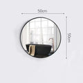 50cm Metal Big Bathroom Mirrors Home Wall Decor Wall Hanging Mirror Dining Edge Decoration Spelling Large Round Mirror