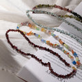 Custom Jewelry Wholesale Irregular Rainboe Natural Stone Stackable Necklace for Women