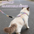 HW Adjustable Pet Cat Gradient Color Leash Set Small Dog Dog Leash Dog H Shape Chest Harness