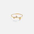 Dazan New HOT INS Trendy 18k PVD Gold Plated Stainless Steel Minimalist Exquisite Polished Teardrop Ring Tiny Luxury Jewelry
