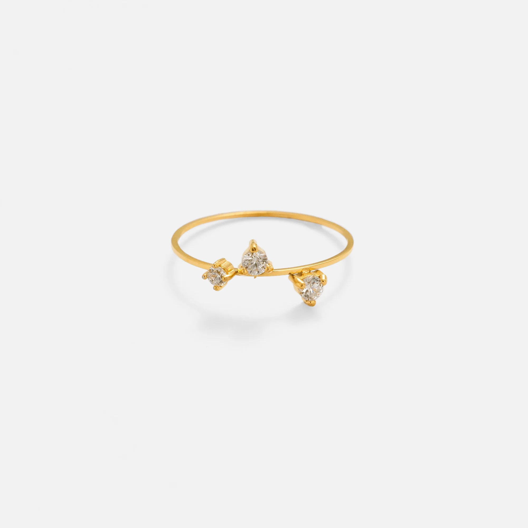 Dazan New HOT INS Trendy 18k PVD Gold Plated Stainless Steel Minimalist Exquisite Polished Teardrop Ring Tiny Luxury Jewelry