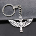 WYSIWYG 42x56mm Antique Silver Plated Antique Bronze Plated Zinc Alloy Egypt Goodness Winged Woman Keychain P2-ABD-C10546