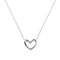 AA016162 New Simple Hollow Heart Stainless Steel Necklace Twist Love Pendant Clavicle Charm Chain Choker Necklace Jewelry