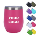 Hot 12oz Outdoor Metal Steel Logo Printing Mug Tumbler Egg Water Mugs Vacuum Drink Coffee Cup with Lid Wholesale