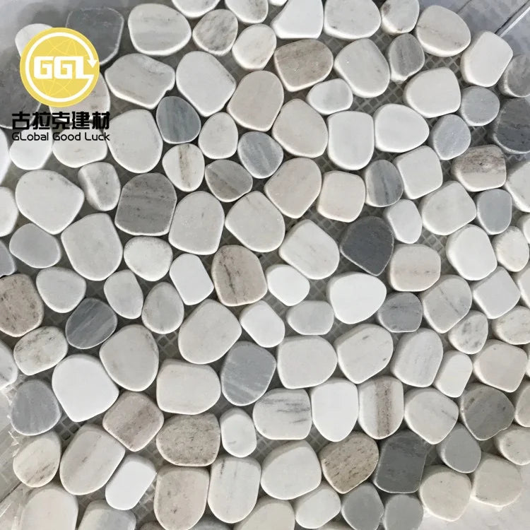 Tumbled Nature Stone Mosaic Outdoor and Garden Path Tile Nature Stone Outside Floor Tile