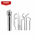 Hot Selling Stainless Steel Toothpick Set Tooth Flossing Reusable  Portable Oral Cleaning Tool