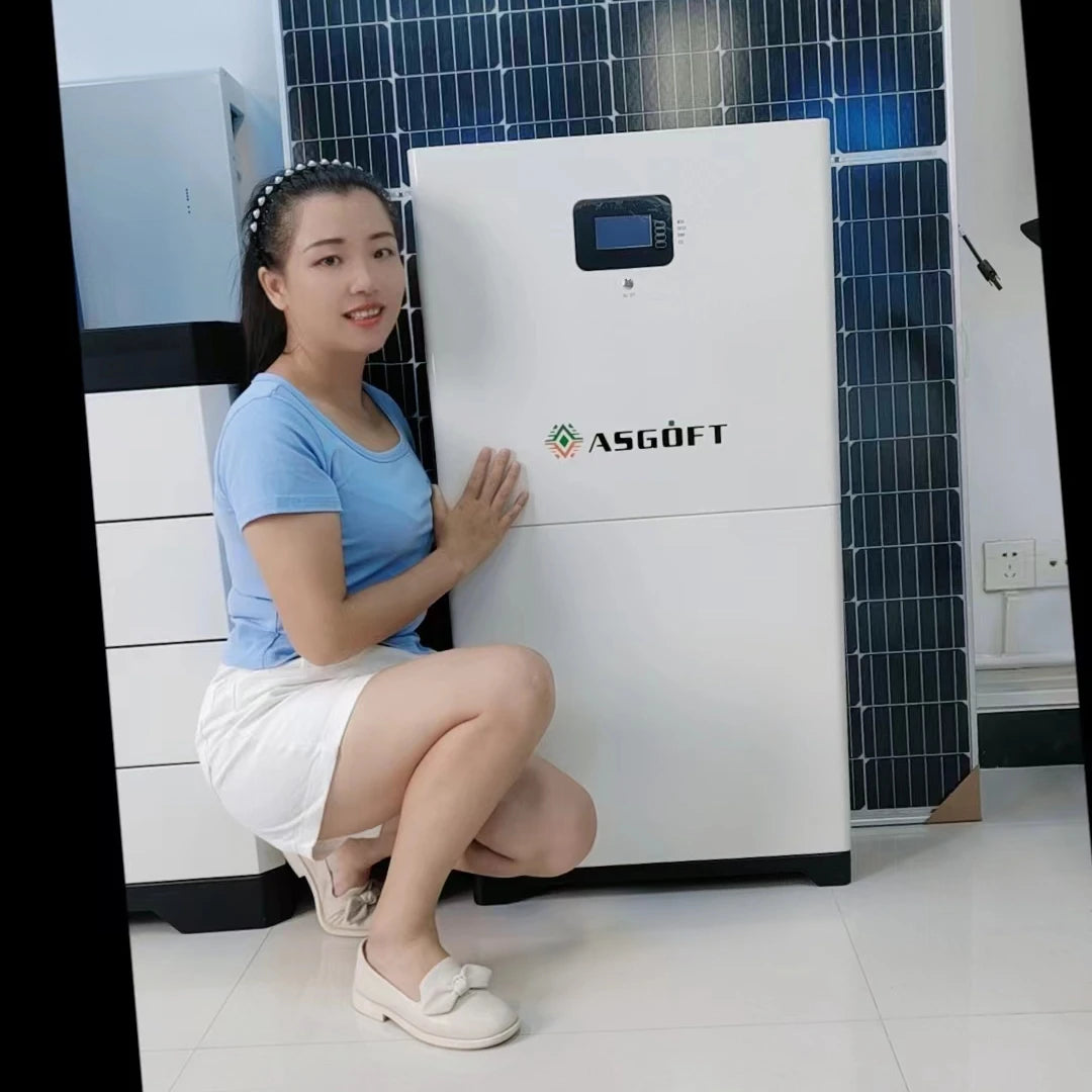 8000 Cycles Powerwall 15kwh 51.2V Lithium Solar Energy Storage Battery System off Grid Solar Power System Generator System