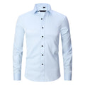 S-8XL Men Solid Shirts New Mens Dress Shirts Long Sleeve Slim Casual Black White Social Male Clothes