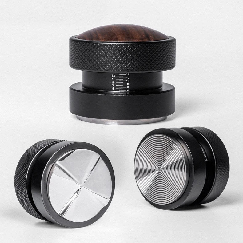 Wholesale Modern Manual Business 51mm 53mm 58.35mm Walnut Cap Gravity 304 Stainless Steel Espresso Coffee Distributor