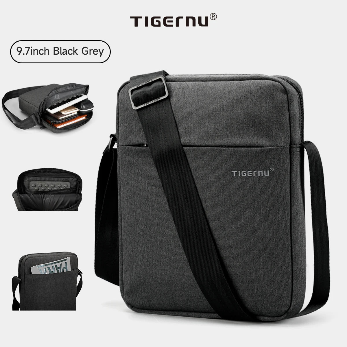 Urban Style 9.6-inch Oxford Cloth Fashionable Single Item Waterproof Oil Resist Daily Travel Men's Crossbody Bag Sling Bag