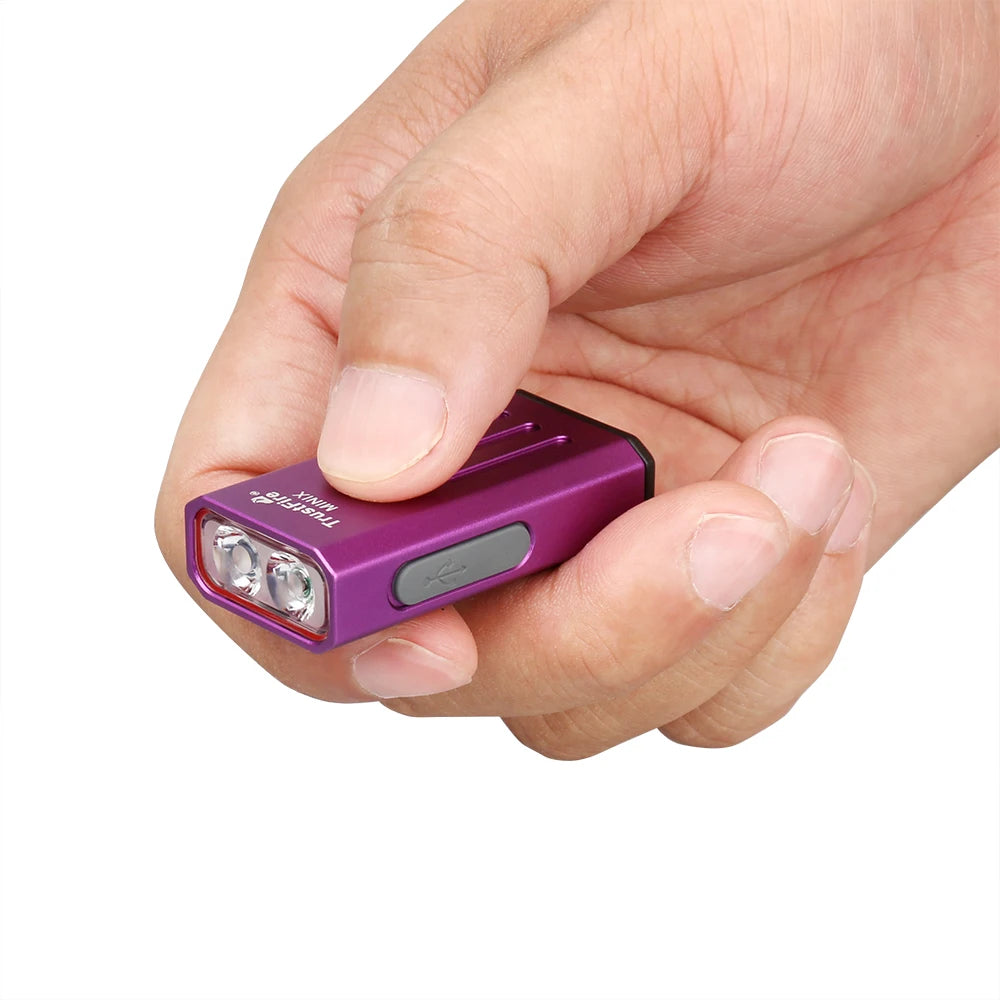 Super Bright Mini LED UV Flashlight Rechargeable Portable Waterproof Keychain Torch with Free Shipping IP68 Rated