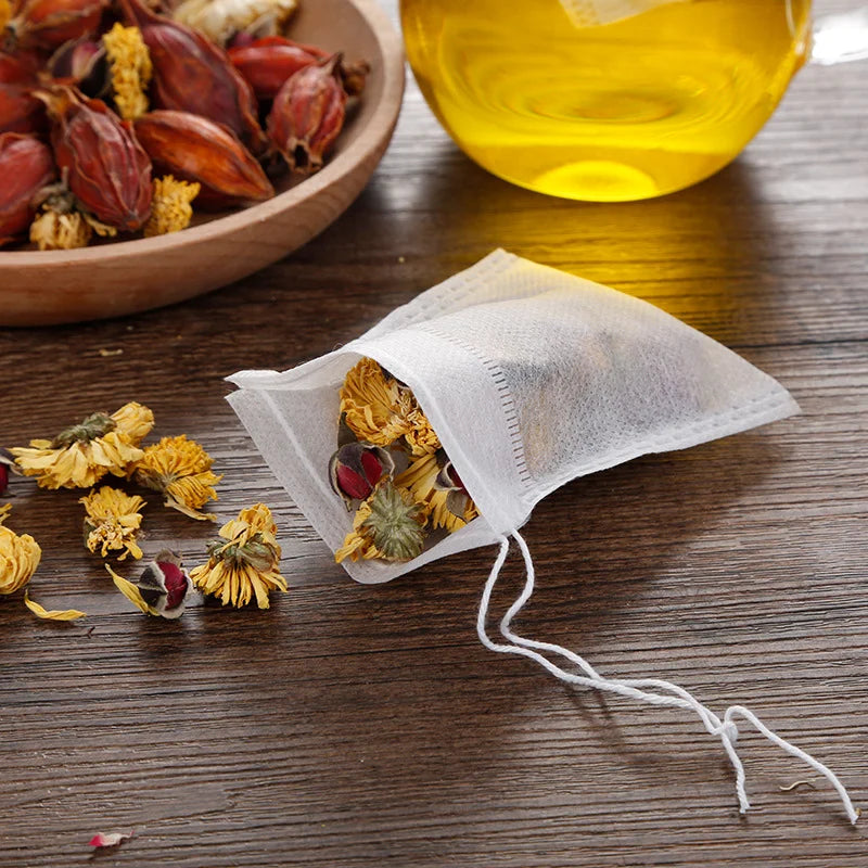 Disposable Food Grade Non-woven Fabric Empty Tea Bag 100pcs 6*8cm 7*9cm Tea Coffee Bag