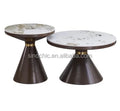 Modern Luxury Metal Coffee Table for Home Decor Living Room Furniture Safety Round Corner Sintered Stone Coffee Table Metal Base