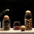 Creative Sealed Glass Food Storage Jar With Cork Lid Tea Bottles Sugar Coffee Spices Container Box Nuts Cans Kitchen Home Decor