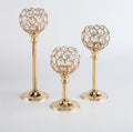 Luxury Wedding Gold Metal Tea Light Table Candle Holder Crystal Candle Holders Weddings Centerpieces Decorative