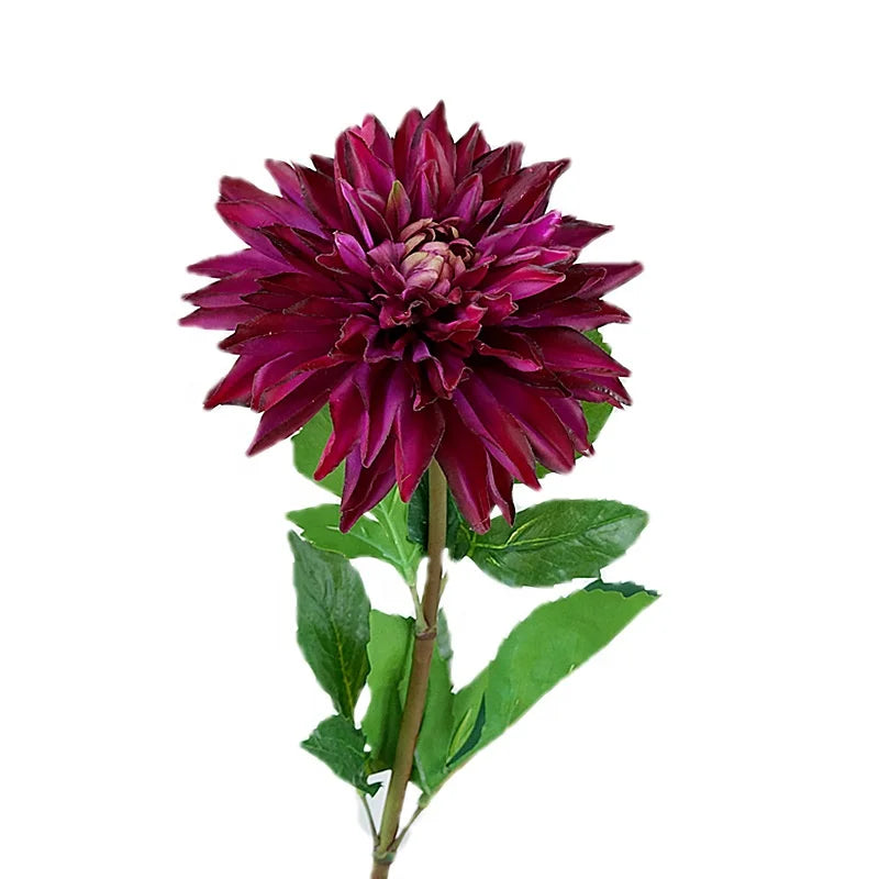 High Quality Real Touch Faux Dahlias Single Stem Artificial Flowers Dahlia for Home Decoration