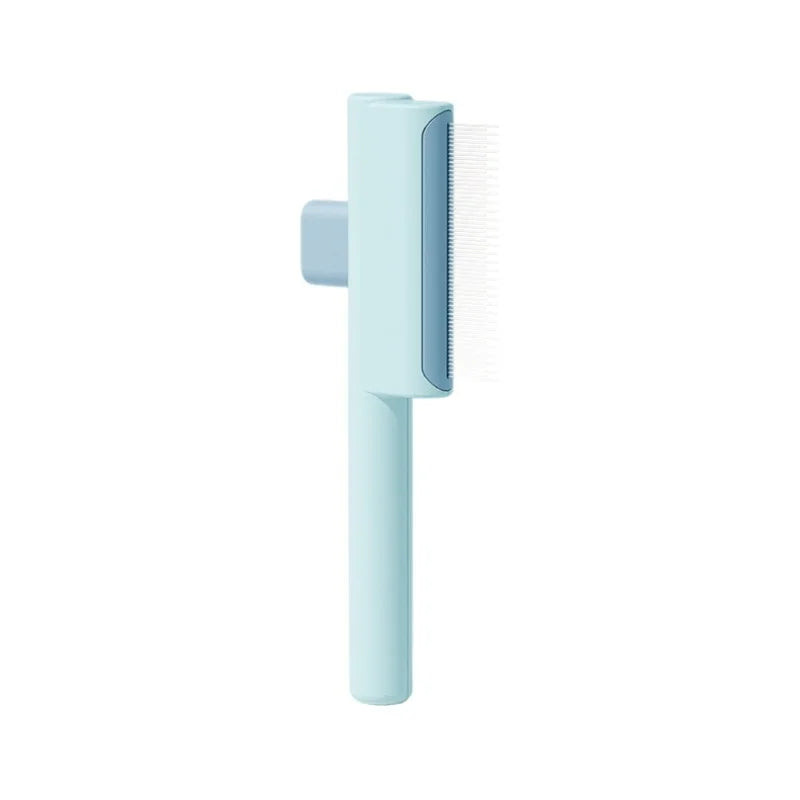 One-Click Open Knot Floating Row Comb Self-Cleaning Cat Dog Grooming Artifact Small Style Made Wood Silicone Source Charge