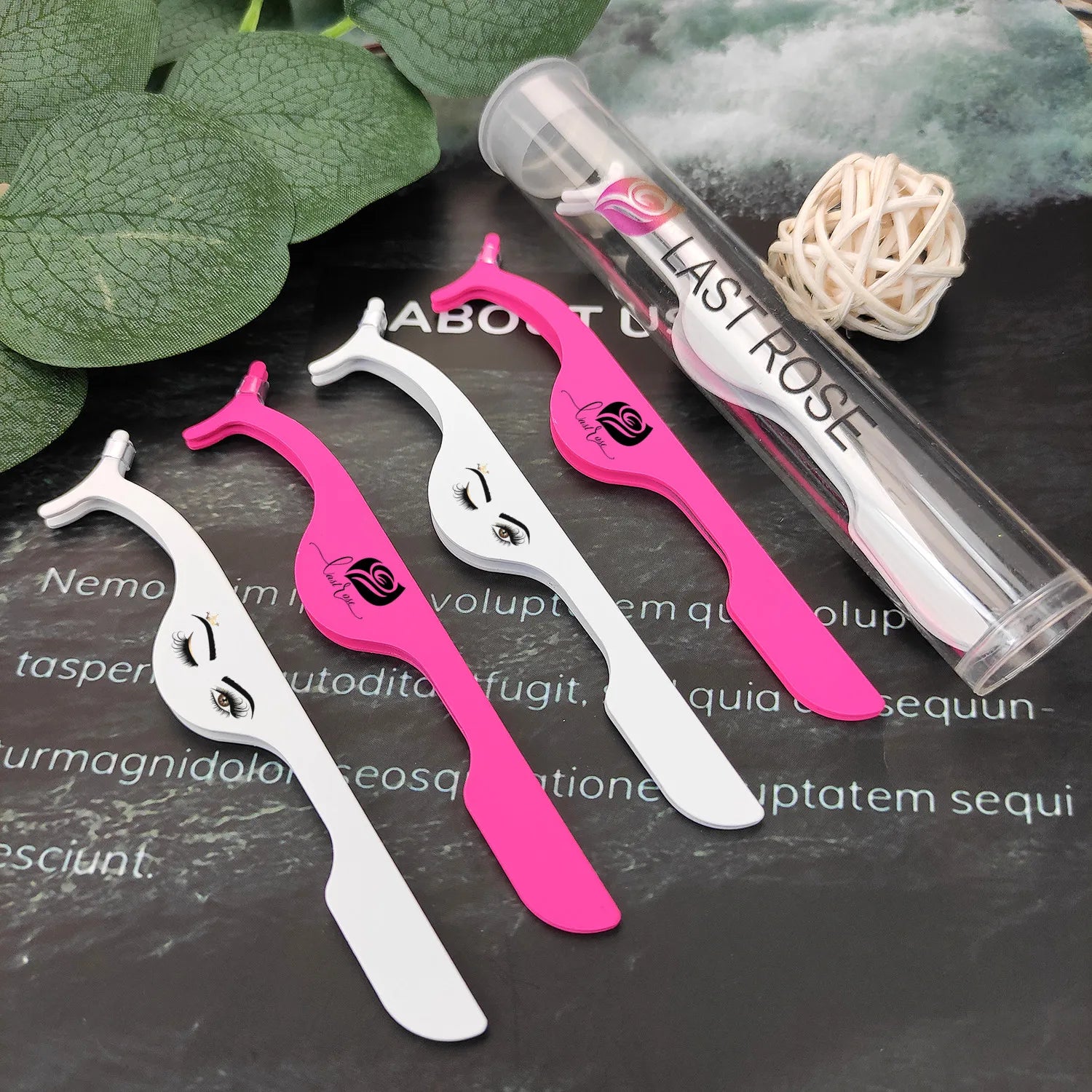 Wholesale Stainless Steel Lash Tweezers Eyelash Extension Tweezer Vendor Private Label Eyelash Tweezers