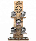 Strong Customized Motorcycle Helmets Display Stand on Floor Rotating Display Stands for Bicycle Helmet Hat