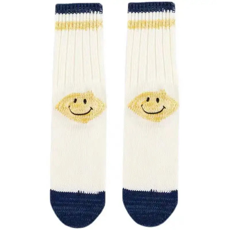 Winter Autumn Chunky Comfortable Women Smile Socks Custom Knit Creative Face Socks Girls Funny Socks