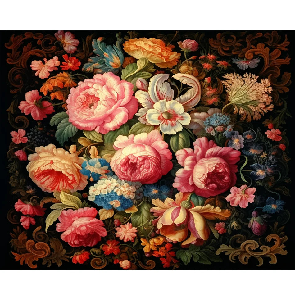Diamond Embroidery Rhinestones 5D DIY Diamond Painting Flower Cross Stitch Handicraft for Home Decoration 30x40cm/12x16inch Gift
