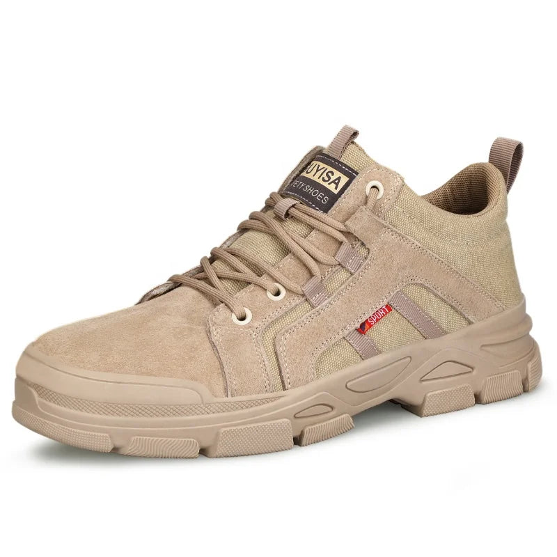 GUYISA Fashion Safety Shoes Anti Scald Suede Workshop Welder Work Steel Toe Safety Shoes