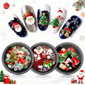 3D Luxury Metal Alloy Santa Reindeer Snowman Snowflake Garland Nail Diamonds Art Jewels Stones Rhinestones