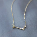 Open Your Heart Pure 925 Sterling Silver Clavicle Chain INS Heart Key Shaped Pendant Necklace for Women Jewelry