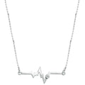 Popular 925 Sterling Silver Heartbeat Necklace for Women Fine Jewelry Wedding Party Birthday Gift