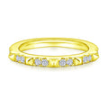 Custom Factory 925 Sterling Silver Minimalist Fashion Jewelry Rings No Tarnish Cubic Zircon 18k Gold Plated Ring for Women