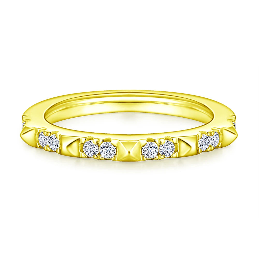 Custom Factory 925 Sterling Silver Minimalist Fashion Jewelry Rings No Tarnish Cubic Zircon 18k Gold Plated Ring for Women