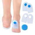Reusable Silicone Gel Heel Cushion Cups Detachable Shoe Insoles with Heel Lift Pads Plantar Fasciitis Pain Relief