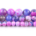 Natural Colors Fire Agate Beads Blue Red Pink Orange Round Polished Fire Agate Beads With 6mm 8mm 10mm