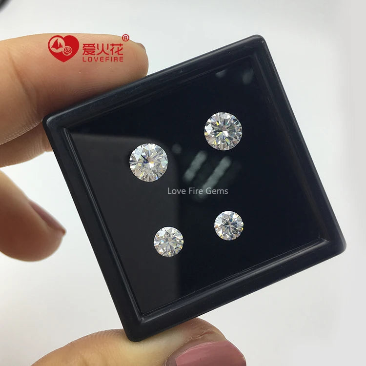 Wholesale Moissanite Diamond Round Brilliant Cut Stone Price Per Carat Vvs Super White DEF Color Loose Moissanite