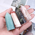 Crystal Tower Faceted Crystal Prism Wand Wand Set for Reiki Chakra Meditation Home Decor Healing Crystal Natural Home Decoration