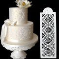 Wanlihao Plastic Spray Flower Template Stencil Lace Mesh Fondant Cake Stencils for Cake Decorating