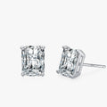 Ailmay Real 925 Sterling Silver Fashion AAAAA CZ Rectangle Stud Earrings for Women Wedding Statement Fine Silver Jewelry