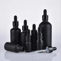 In Stock 5ml 10ml 15ml 20ml 30ml 50ml 100ml Matte Black Essential Oil Glass Dropper Bottle for Serum