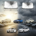 Portable Custom Folding Car Sunshade Manual Control Umbrella Against Sun Heat Insulation Sunscreen