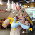 Cute 3D Capybara Keychain Soft Doll Water Pig Key Chain Animal Accessory Keychains