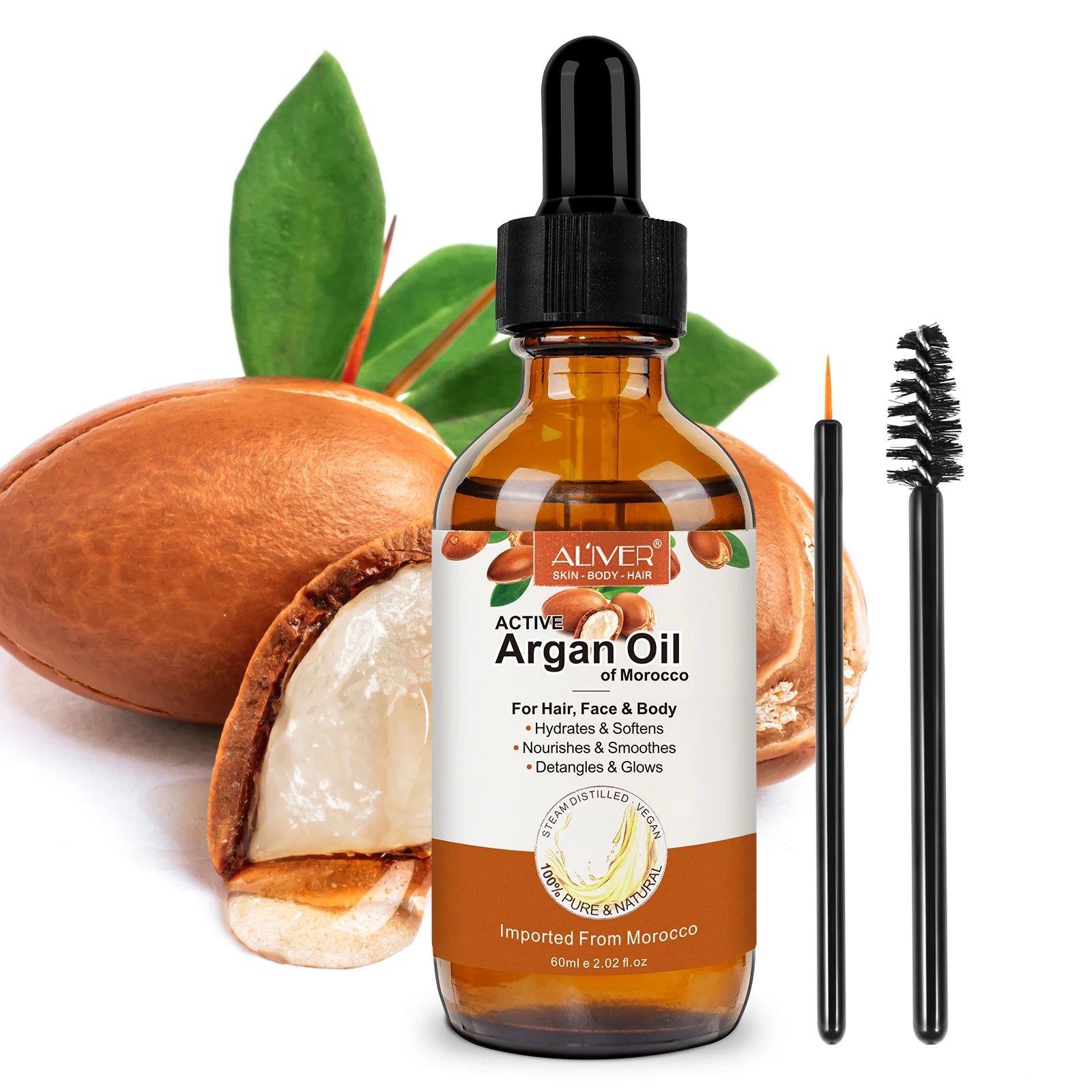 ALIVER Wholesale Private Label Original Organic Magic Pure Moroccan Import Argan Oil Lotion for Skin From Morocco