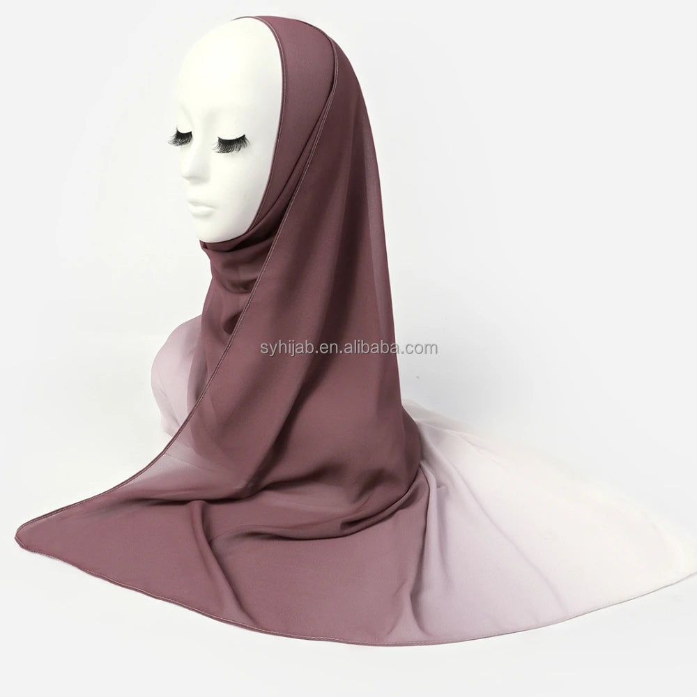 Veils for Inner Fashion Korean Des Six Luxury Premium 2024 Moon Hijab Instantane Jersey Cap Ladies