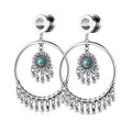 Vintage Heart Shape Stainless Steel Ear Gauges Tunnels Plugs Piercing Jewelry Spiral Expander Dangle Gauges Wedding Gift